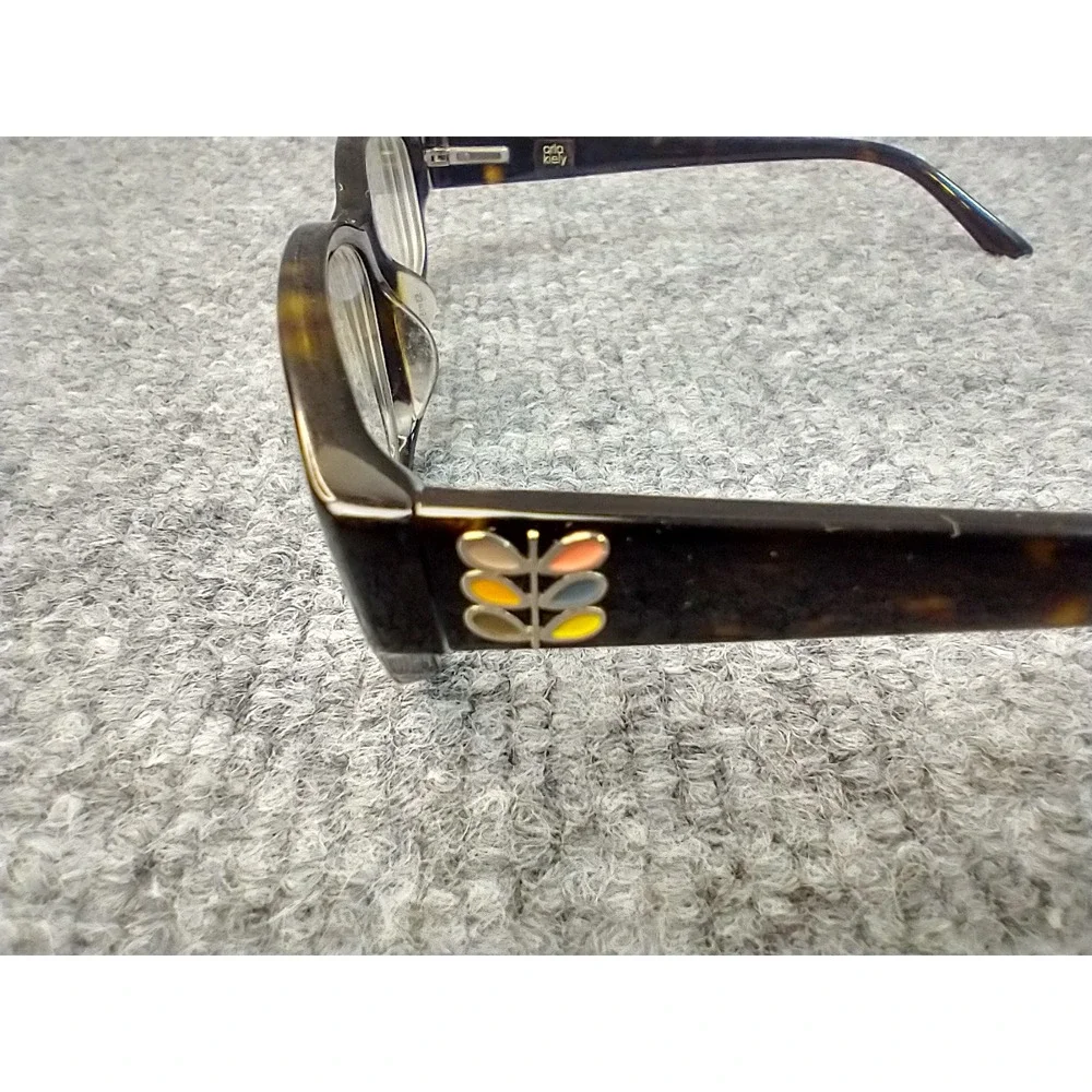 Orla Kiely VOK018K Tortoise Shell Rectangular Eyeglasses Frames only Logo 0722